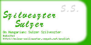 szilveszter sulzer business card